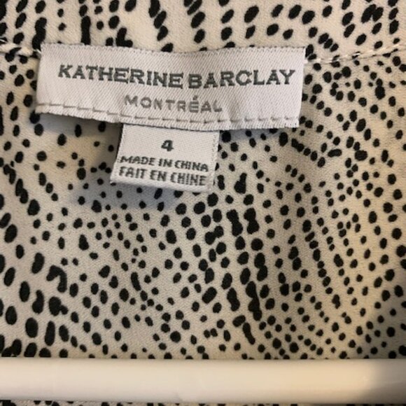 Katherine Barclay Women's Size 4 One Piece Blk/White Print Romper Shorts - Picture 3 of 10